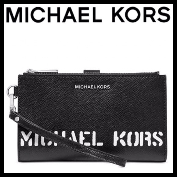 Michael Kors Handbags - MICHAEL Michael Kors Logo Double Zip Wristlet